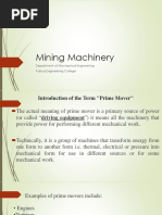 Mining Machinery: Department of Mechanical Engineering Aditya Engineering College