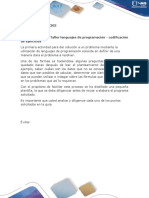 Formato Etapa 4 - Taller Lenguajes de Programación - Codificación de Ejercicios - Claudia - Cifuentess