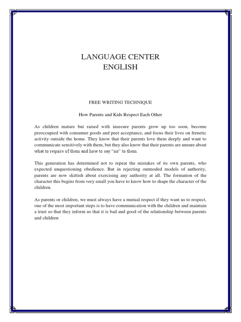 Parent-Child Respect Guide | PDF