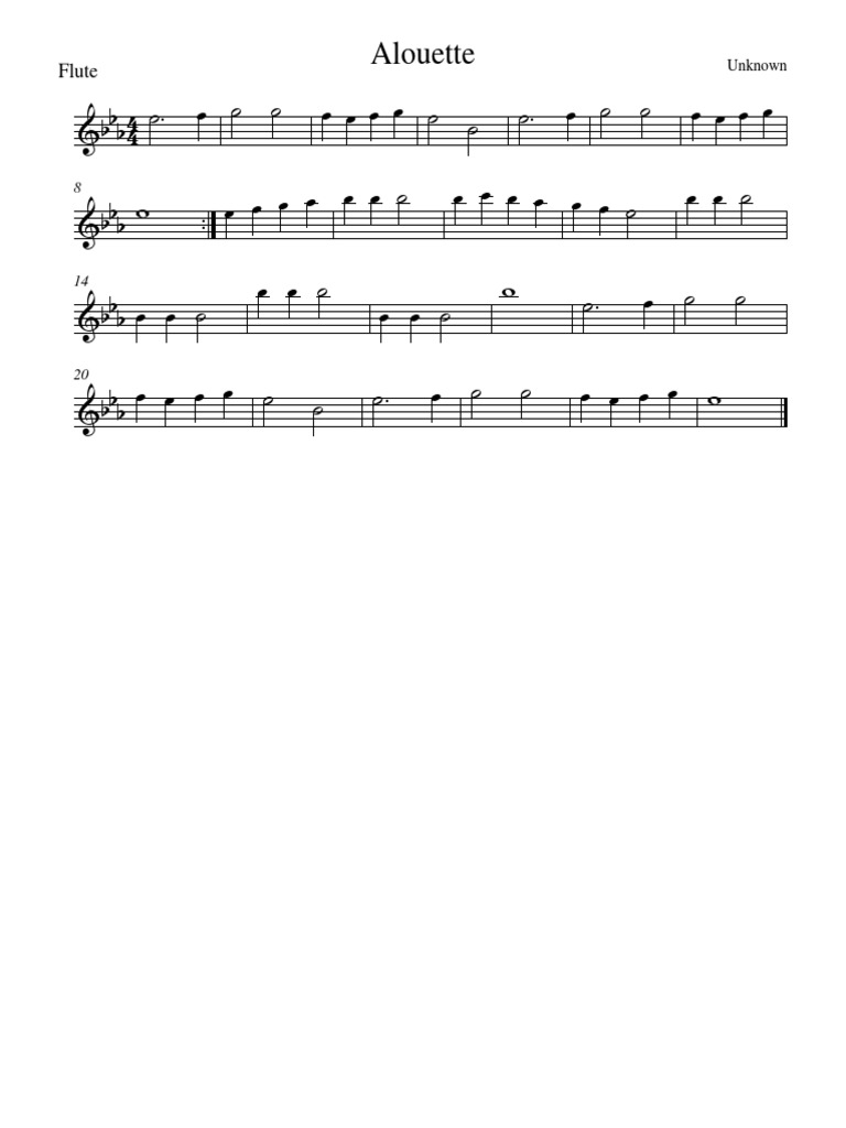 Alouette Flute PDF PDF