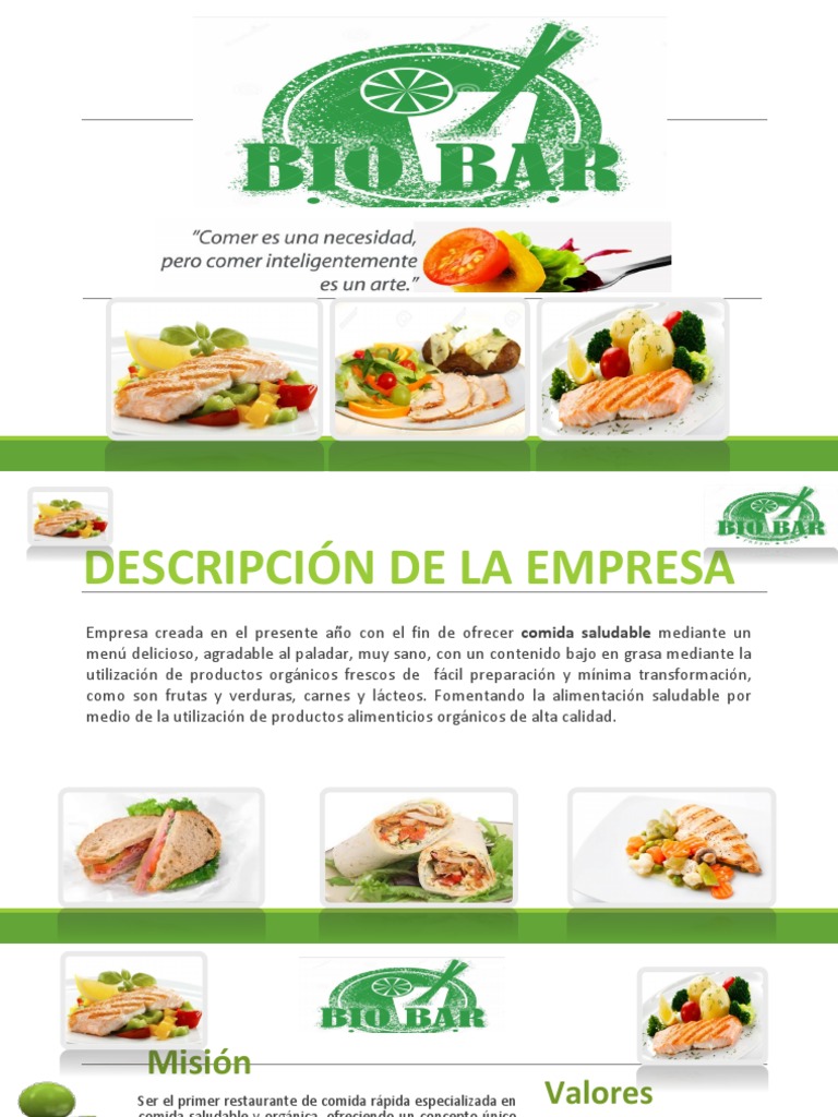 Restaurante Saludable Bio Bar S.A.C. | PDF | Alimentos | Sociedad de ...
