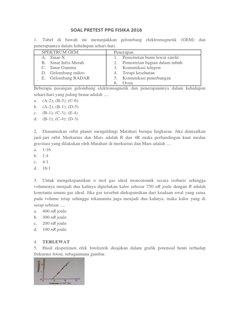 Soal Ppg Fisika Pdf Ilmusosial Id