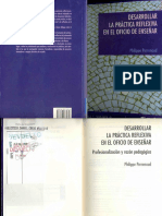 Desarrollar la práctica reflexiva en el oficio de enseñar