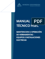 Manual Técnico Operación Mantención Herramientas - Equipos e Instalaciones Eléctricas PDF