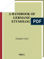 Orel - A Handbook of Germanic Etymology