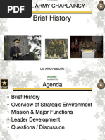 Brief History of Army Chaplaincy - Aug 2017