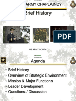 Brief History of Army Chaplaincy - Aug 2017