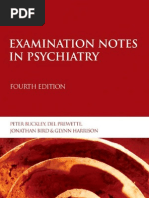 Examination Notes in Psychiatry