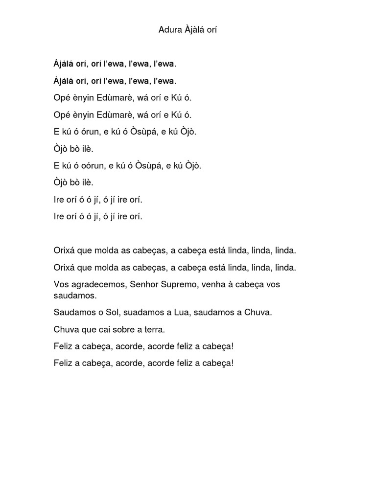 Adura Ajala Ori Pdf