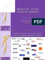 Beyond 3G (Or 4G!) "Visions For Research"