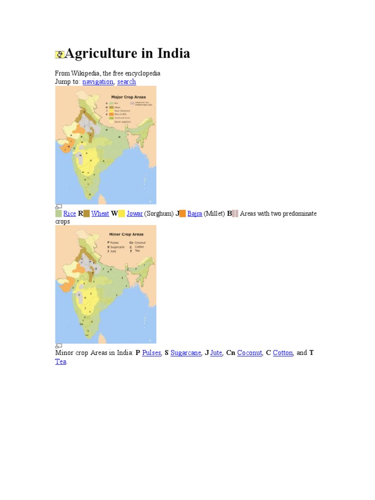 Agriculture Overview in India | PDF | Food Security | Agriculture
