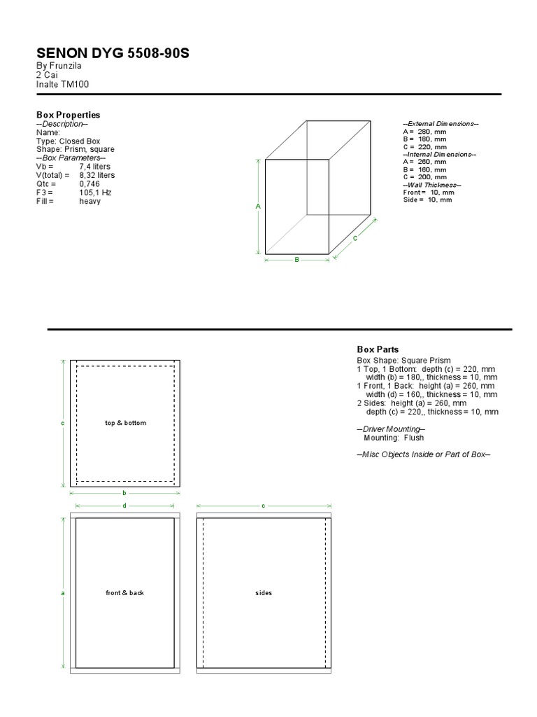 Senon Roof Box Dimensions and Specs | PDF | Teaching Methods & Materials
