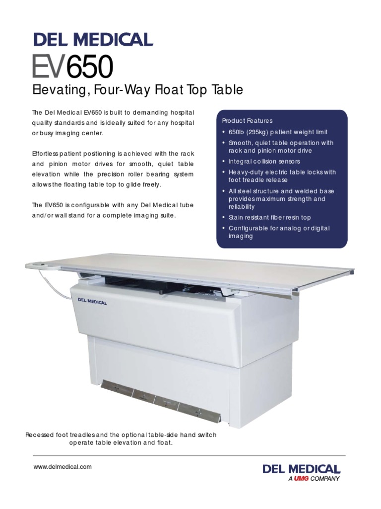 Del Medical Ev 650 Equipment Manufactured Goods