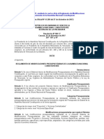 Resolución #004-17, Mediante La Cual Se Dicta El Reglamento de Modificaciones Presupuestarias de La Asamblea Nacional Constituyente