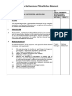 Excavation, Earthwork and Filling Method Statement