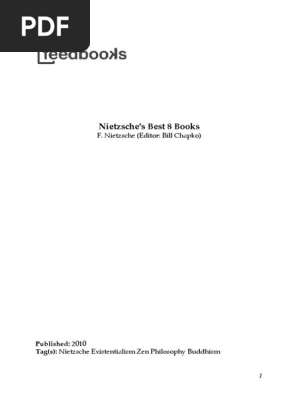 Frederick Nietzsche Nietzsche S Best 8 Books Pdf Thus Spoke Zarathustra Friedrich Nietzsche