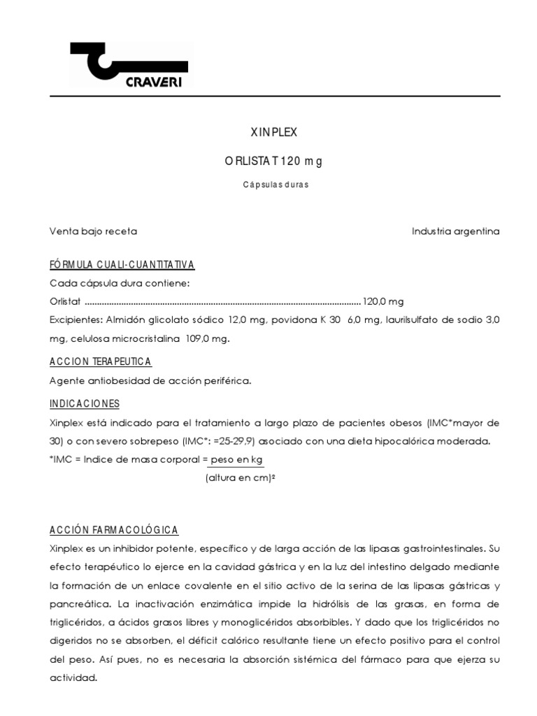 Precio De Xinplex Orlistat