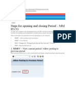 Steps For Opening and Closing Period - MM Fi Co: 1. MMRV - View Current Period / Allow Posting To Previous Period