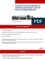 Indicadores de Impacto de Accidentes de Carreteras 2004 -2016
