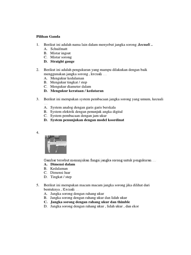 Soal Alat Ukur