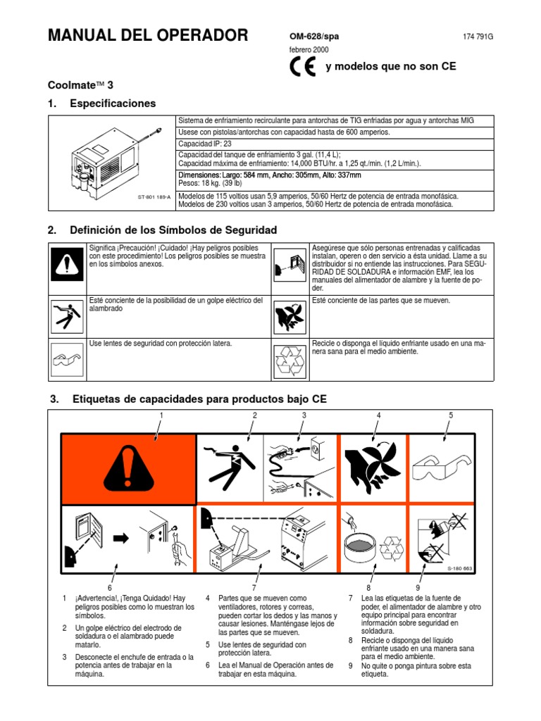 Manual del Operador Coolmate 3 | PDF | Química | Electricidad