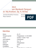 Laporan Kasus DBD (Demam Berdarah Dengue) Dr. Nia Andriani, Sp. A, M.Kes
