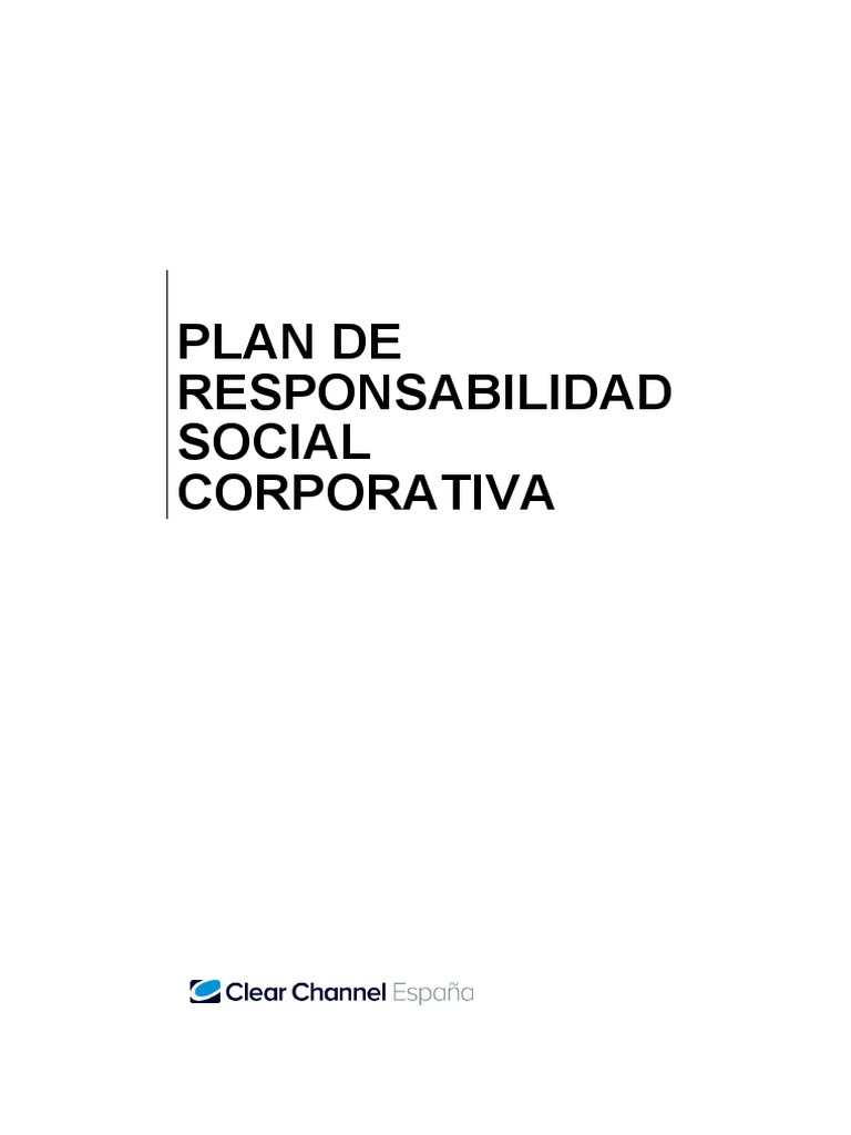 Plan de RSC de Clear Channel 2017 | PDF | Responsabilidad social ...