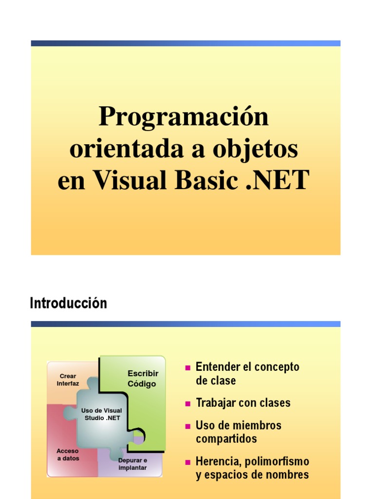 Programacion Orientada A Objetos en Visual Basic | PDF | Herencia ...