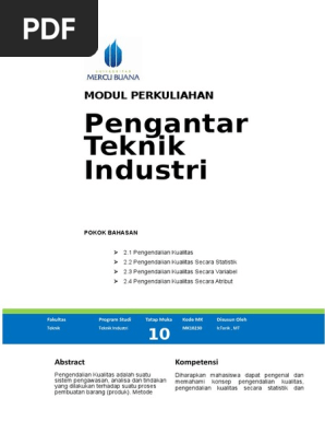 Modul Tentang Rekayasa Kualitas
