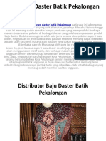 Produsen Daster Batik Pekalongan