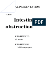 Clinical Presentation: Intestinal Obstruction