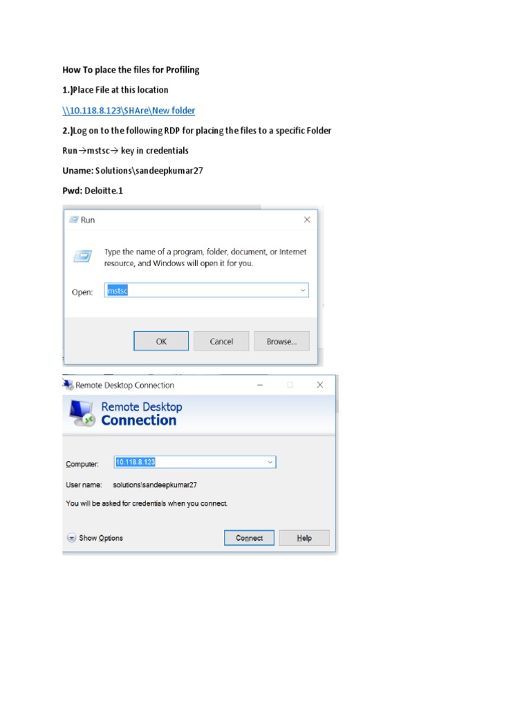 How To Place The Files For Profiling | PDF
