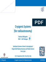 Cryogenic Systems (For Radioastronomy) : Gianluca Morgante INAF - IASF Bologna