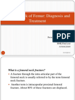 Fracture Neck of Femur: Diagnosis and Treatment: Presented by S.Renuga Devi BME, Final Year 31510121035