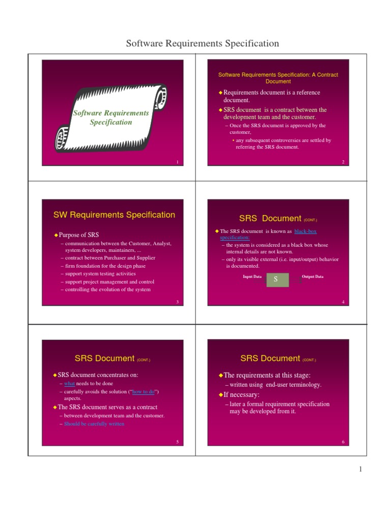 Software Requirements Specification Overview | PDF | Specification ...