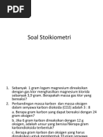 Soal Stoikiometri