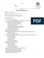 Engineering Optimization: Instructor: Dr. M. Asgari Time Web Site