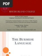 Burmese Language