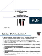 EHS-MS Technology Update Harold Burchfield IS&T EHS Project Manager