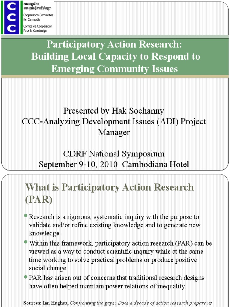 Participatory Action Research in Communities | PDF | Participatory ...