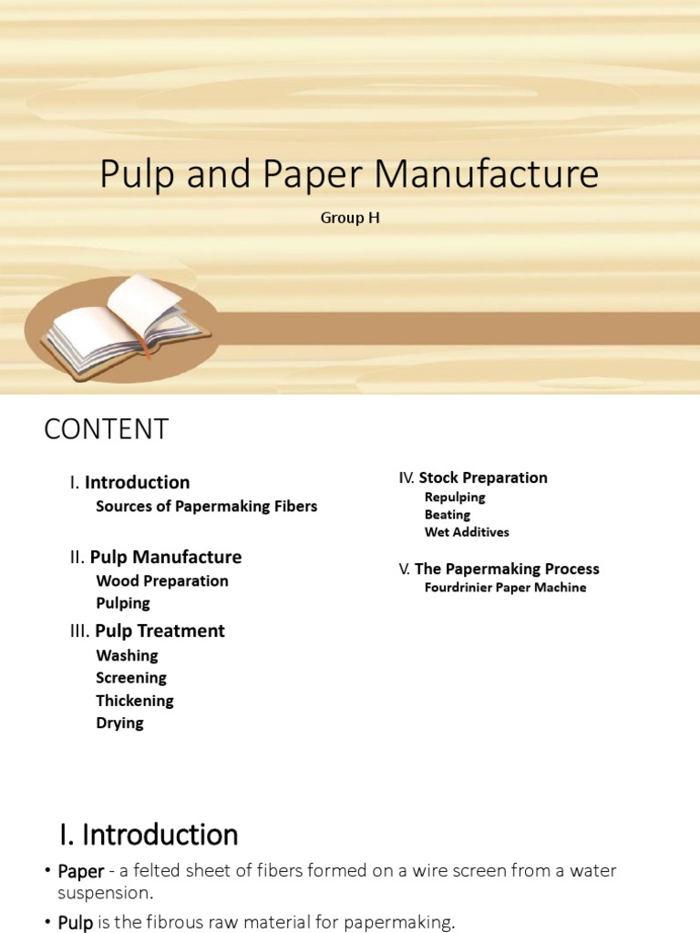 Pulp and Paper Manufacturing Process | PDF | Pulp (Paper) | Paper