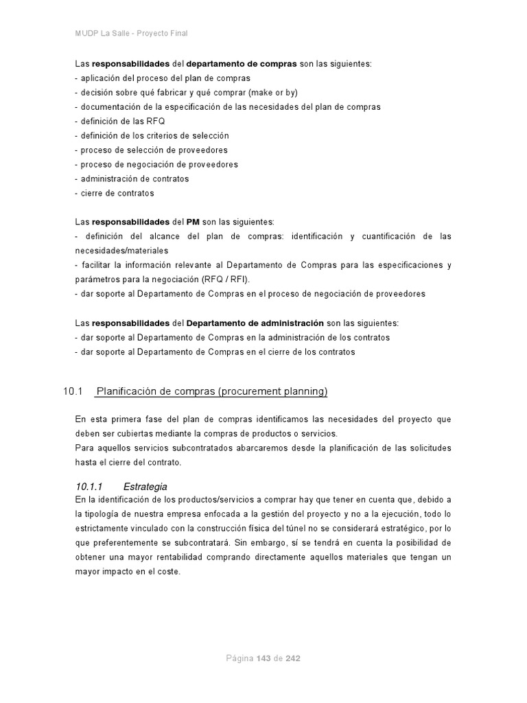 Plan de Compras para Proyectos de Construcción | PDF | Precios ...