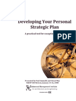 Developing Your Personal Strategic Plan: A Practical Tool For Exceptional Leaders