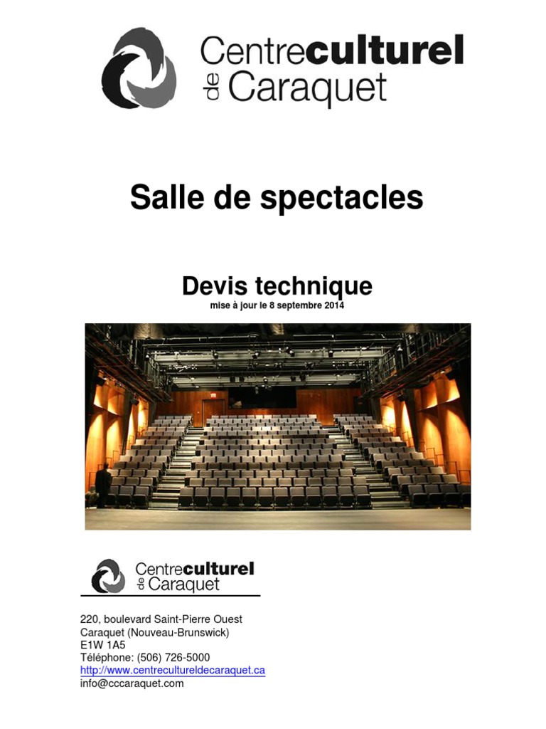 Devis technique pour salle de spectacles | PDF | Microphone | AutoCAD