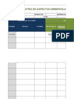 Matriz Aspectos e Impacto Ambiental