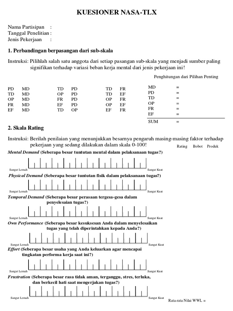 Nasa Tlx Français Pdf: Nasa Tlx Francais – QFSW