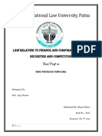 Chanakya National Law University, Patna: Law Relating To Finance and Corporate Finance, Securities and Competition