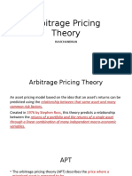 Arbitrage Pricing Theory