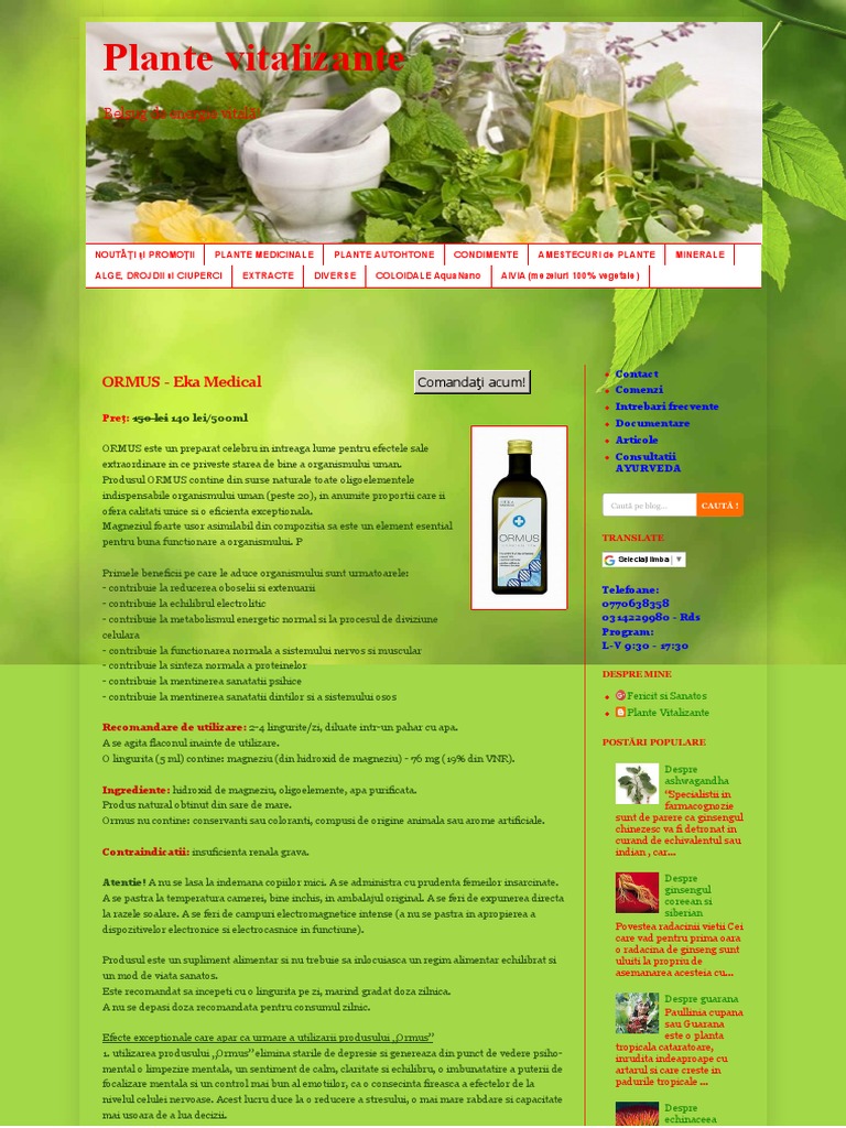 Plante Vitalizante | PDF