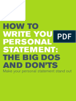 How to Write Your Personal Statement: The Big Dos and Don'ts